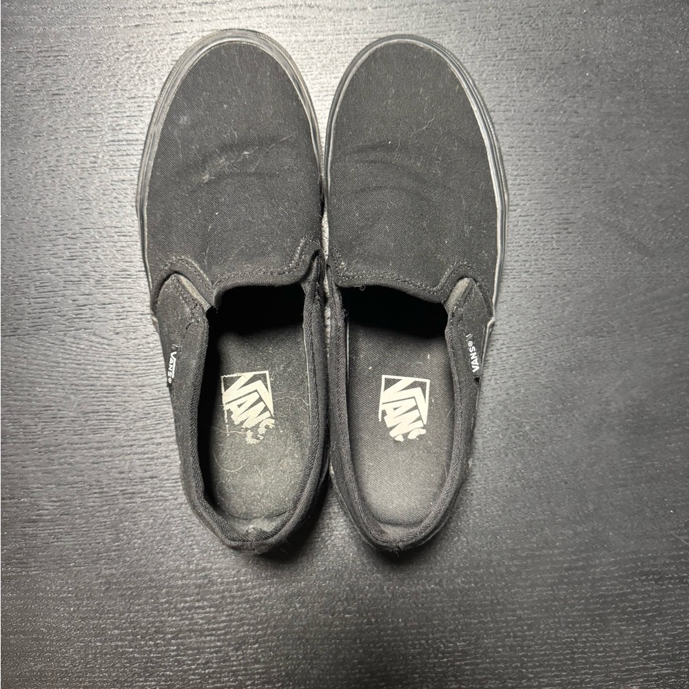 Vans Kids Black Slip-On Sneakers